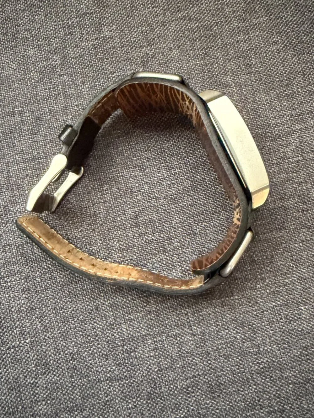 Fossil JR-1196 Black Leather Cuff Watch